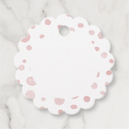 Rose Confetti Wasserfarbe Punkte Liebesmarken Geschenkanhänger