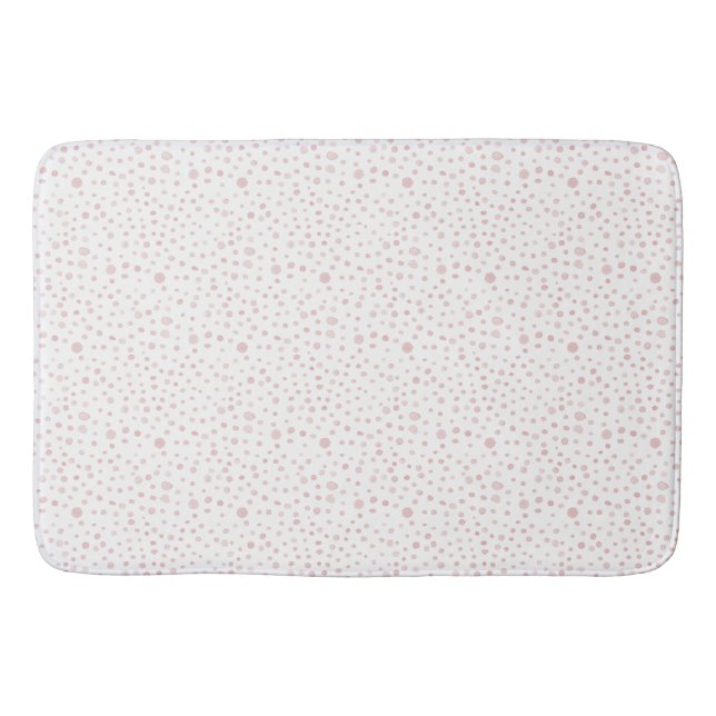 Rose Confetti Wasserfarben Punkte Badematte (Vorderseite)
