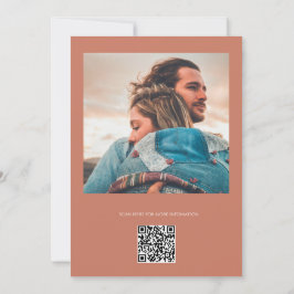 Rose Copper Minimalist Modern Calligraphy Wedding Einladung