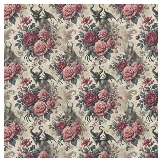 Rose Crematory - Gothic Dense Tile Stoff (Nahaufnahme)