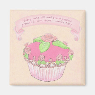 Rose CupCake Scripting Magnet