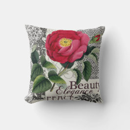Rose Damask Hübsche Blumenantik Kissen