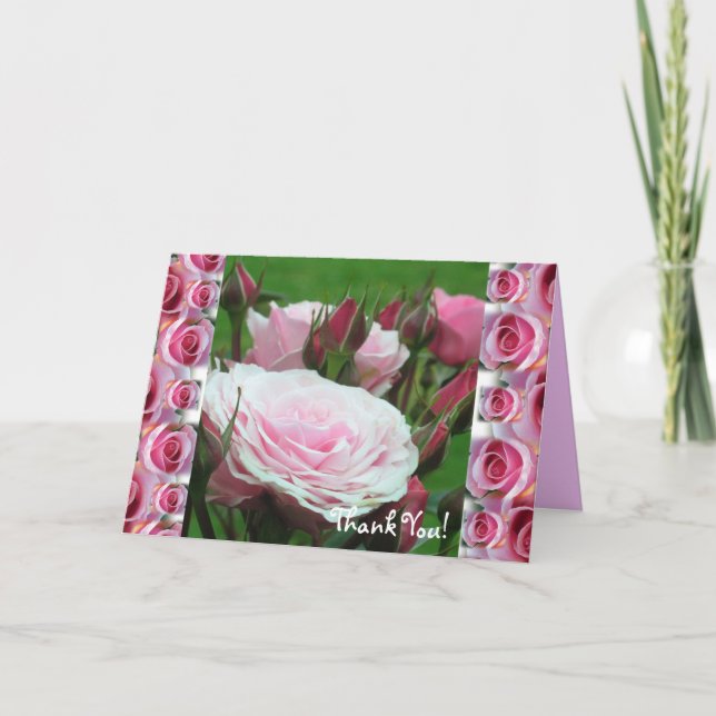 Rose Dankeschön Karte (Vorderseite)