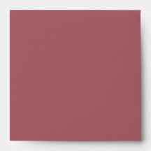 Rose | Dark Rose Wedding Square Envelope