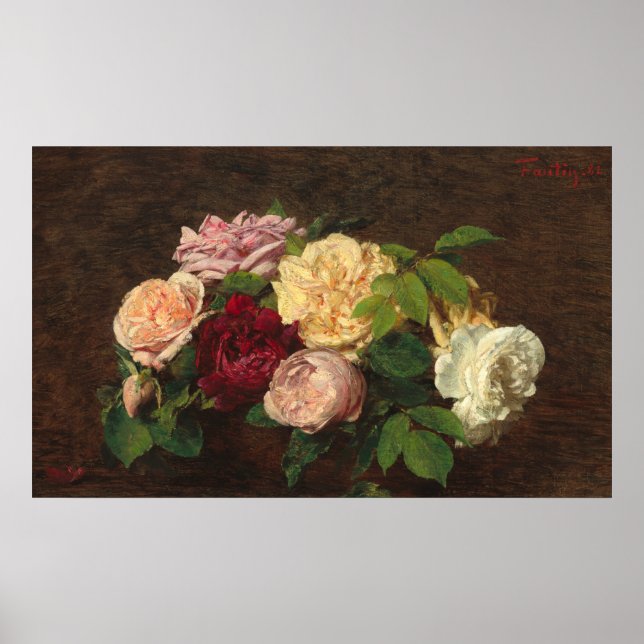 Rose de Nice - Henri Fantin-Latour Art Poster (Vorne)