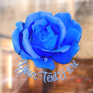 Rose Decal Personalisiert Blue Rose Fensterklammer Fensteraufkleber