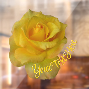 Rose Decal Personalisiert Gelb Rose Fensterklammer Fensteraufkleber