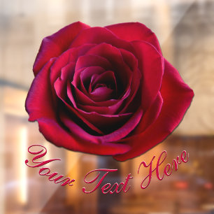 Rose Decal Personalisiert Rote Rose Fensterklammer Fensteraufkleber