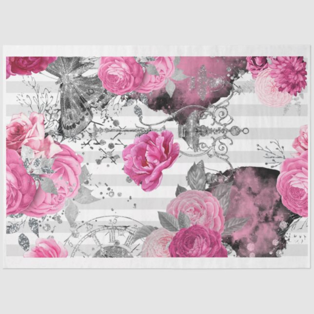Rose Dekoupage Paper Seidenpapier (Vorderseite)