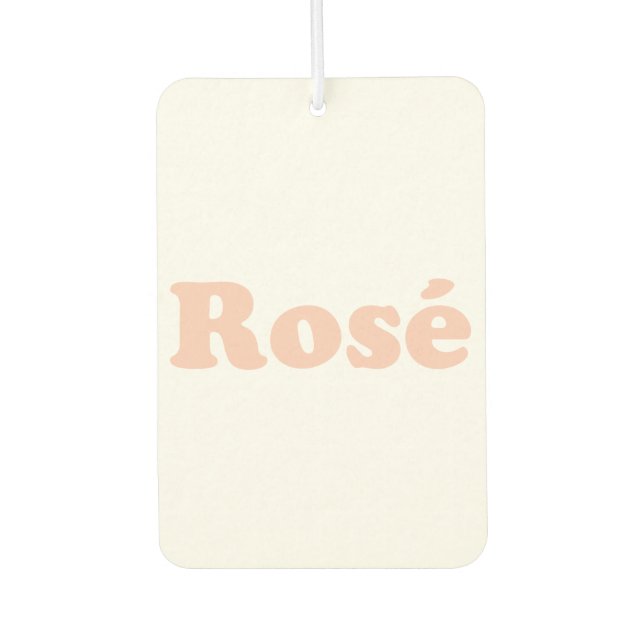 "Rose den ganzen Tag" Rose hellrosa Auto Autolufterfrischer (Vorderseite)