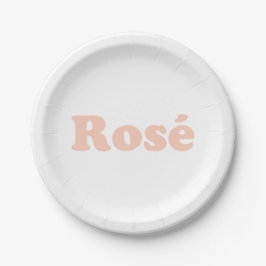 "Rose den ganzen Tag" Rose hellrosa Pappteller