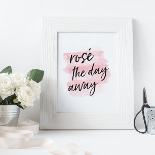 Rosé den Tag vorbei Art Print Poster