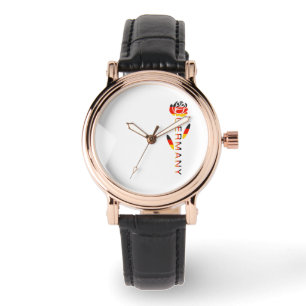 Rose der deutschen Flagge Armbanduhr