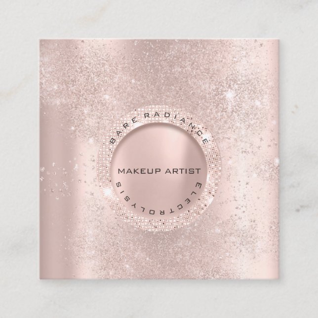 Rose der Elektrolyse Glitzer Lux Telefonnummerkarte (Vorderseite)