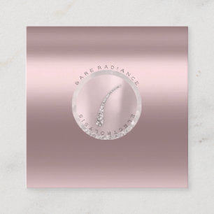 Rose der Elektrolyse Glitzer Lux Telefonnummerkarte