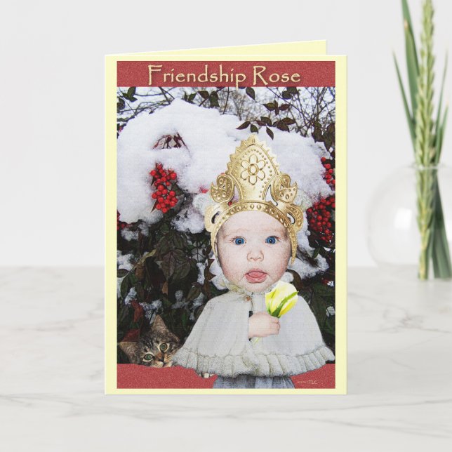 Rose der Freundschaft Karte (Vorderseite)