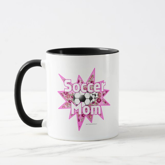 Rose der Fußball-Mama Tasse (Links)