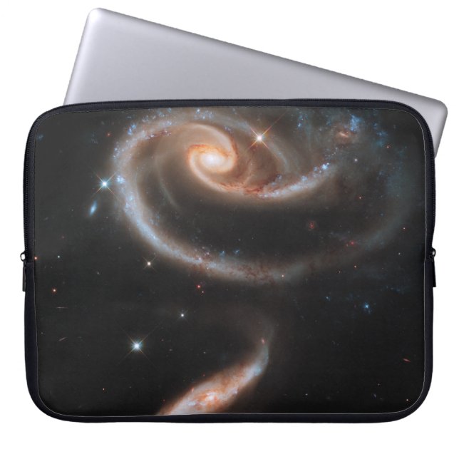 Rose der Galaxien Laptopschutzhülle (Vorderseite)