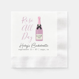 Rose Der ganze Tag Napa Weinkeller Bachelorette Serviette