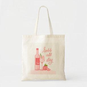 Rose Der ganze Tag Wein Tragetasche