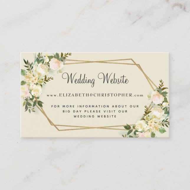 Rose der Hochzeitsseiten Begleitkarte (Vorderseite)