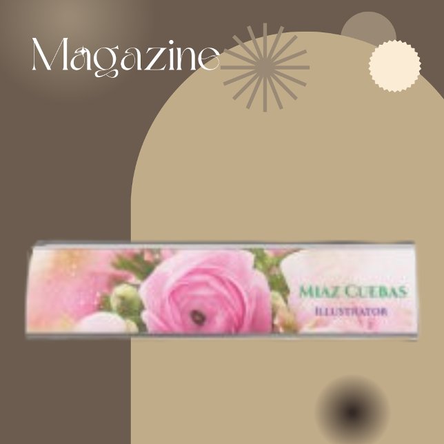 Rose der klassischen Blume Bouquet Abstrakt Schreibtischnamensplakette (Von Creator hochgeladen)