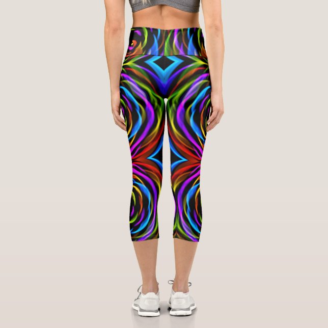 Rose der Liebe Capri Leggings (Rückseite)