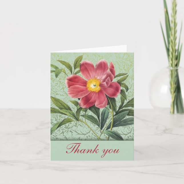 Rose der Liebe Dankeschön Dankeskarte (Vorderseite)
