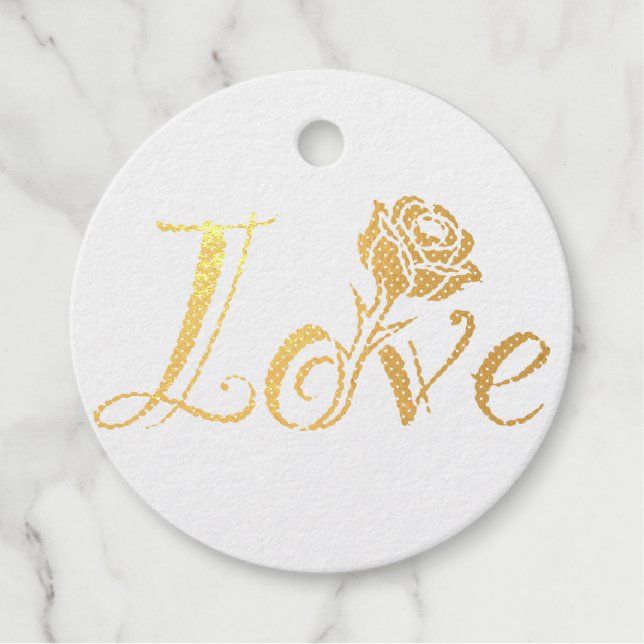 Rose der Liebe Geschenkanhänger (Vorderseite)
