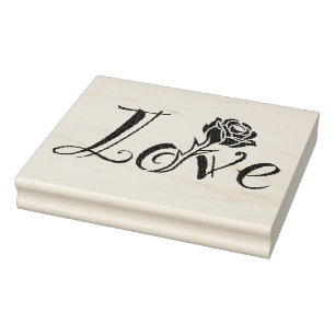 Rose der Liebe Gummistempel