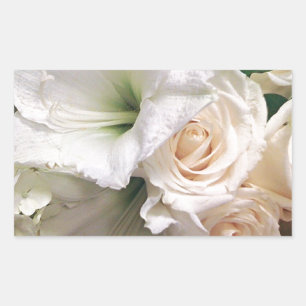 Rose der Liebe Lilies of Life_ Rechteckiger Aufkleber