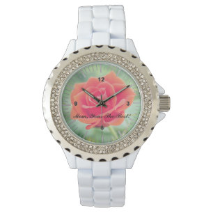 Rose der Mutter Tages Armbanduhr