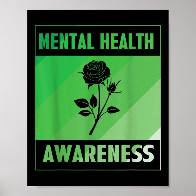 Rose der psychischen Gesundheit Poster (Vorne)