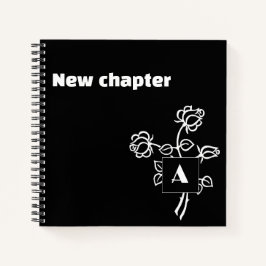 Rose der Retirement-Monogramm-Aquarellfarben Schwa Notizbuch