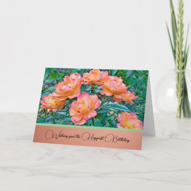 Rose der Schönheit - Geburtskarte Karte (Vorderseite)