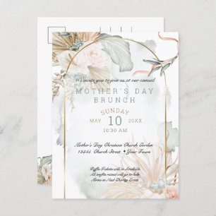 Rose der tropischen Korallen Einladungspostkarte