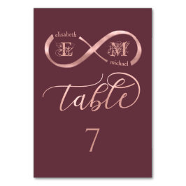 Rose der Unendlichkeit Tischnummer