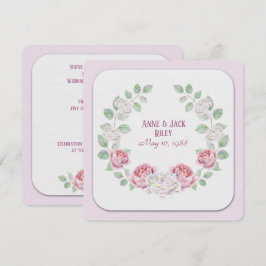 Rose der Vow-Renewal-Zeremonie Einladung