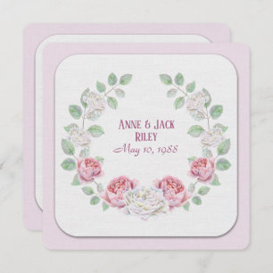 Rose der Vow-Renewal-Zeremonie Einladung