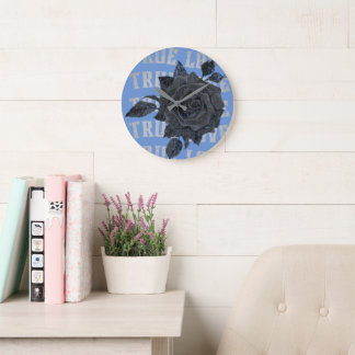 Rose der wahren Liebe Romantische Valentinstag Große Wanduhr