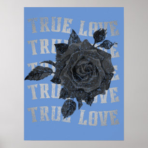 Rose der wahren Liebe Romantische Valentinstag Poster