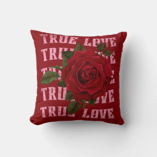 Rose der wahren Liebe Romantischer Valentinstag Kissen