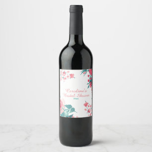 Rose der Wasserfarben Weinetikett