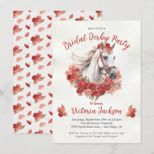Rose Derby Brautparty Einladung