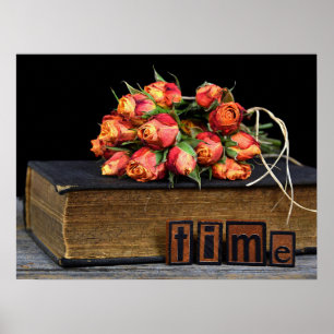 Rose des alten Buches Poster