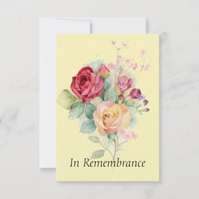 Rose des benutzerdefinierten Gedächtnisses Garden  Einladung (Vorderseite)