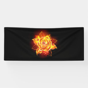 Rose des blühenden Feuers Banner