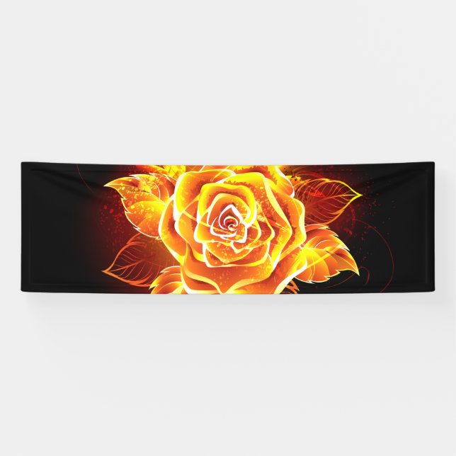 Rose des blühenden Feuers Banner (Horizontal)