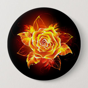 Rose des blühenden Feuers Button