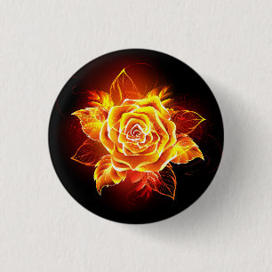 Rose des blühenden Feuers Button